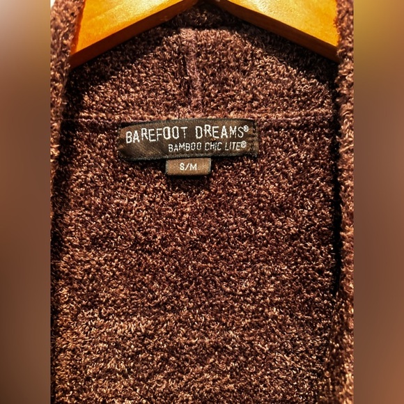 Barefoot Dreams Brown Cardigan Sweater S/M cozy soft comfortable loungewear fall - Picture 8 of 10